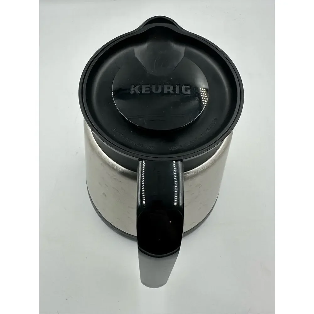 Keurig 2.0 Brushed Stainless Steel 32 Oz Thermal Coffee Pot Carafe & Lid